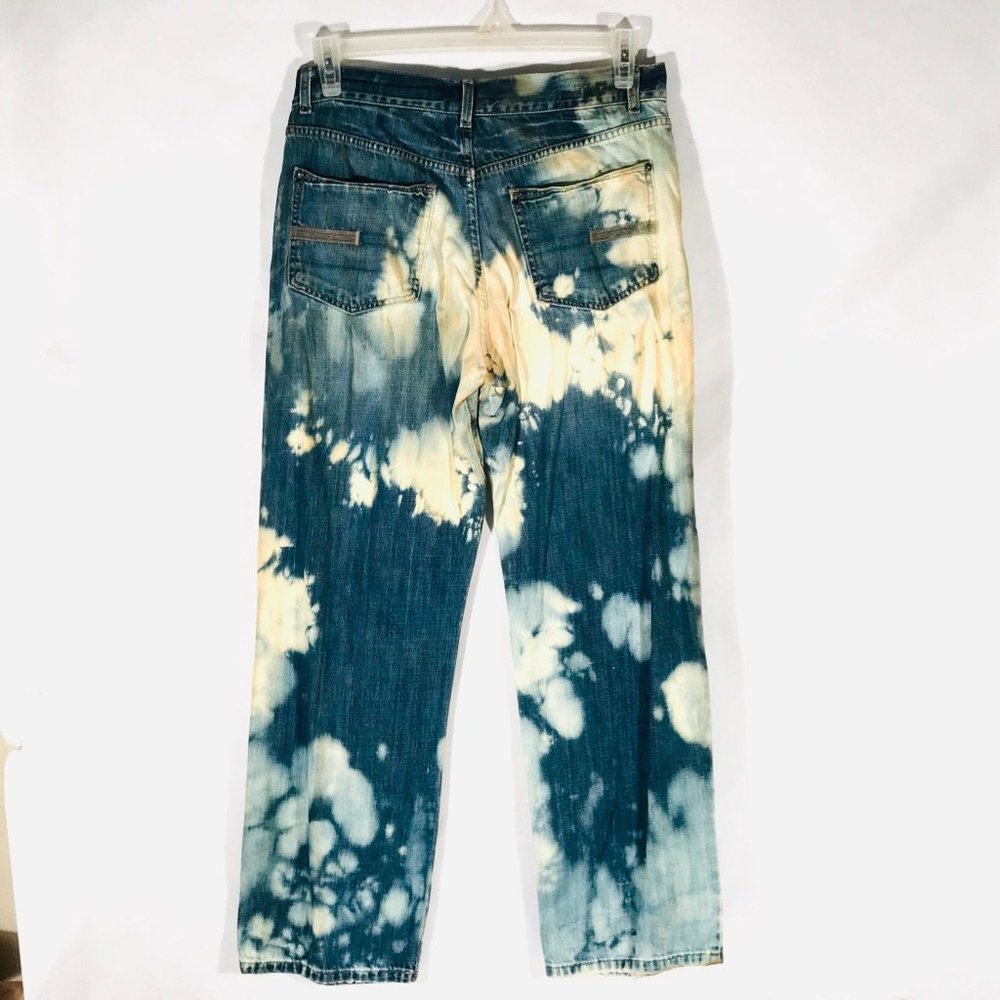 Calvin Klein Jeans Blue Acid Wash Tie Dye Size 32 - Picture 4 of 8